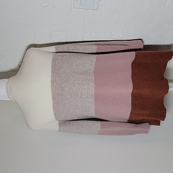 Madewell Ryder Cardigan Sweater Long Open Front Colorblock Pocket Wool Alpaca XS - Picture 10 of 16